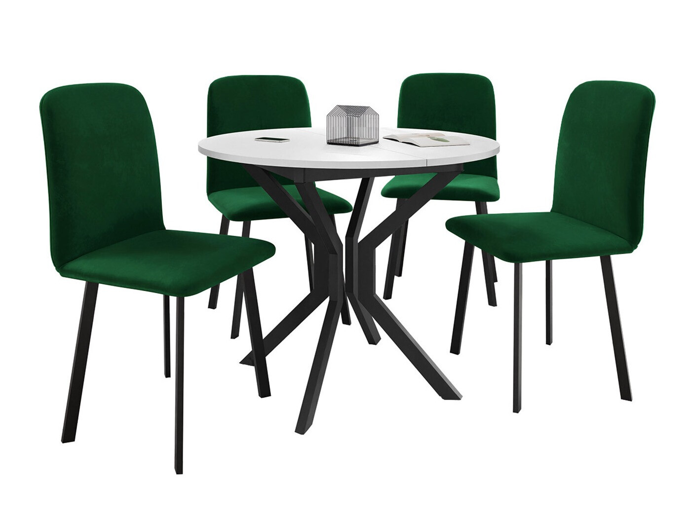 Set de mese Edmond 118 (Alb + Negru)