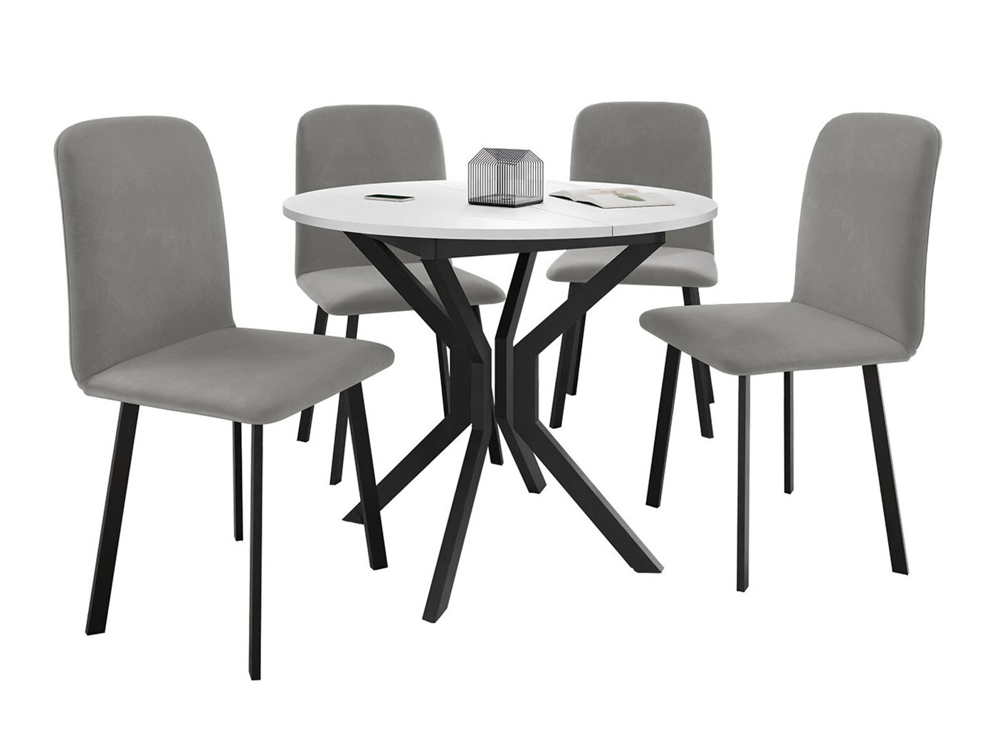 Set de mese Edmond 118 (Alb + Negru)