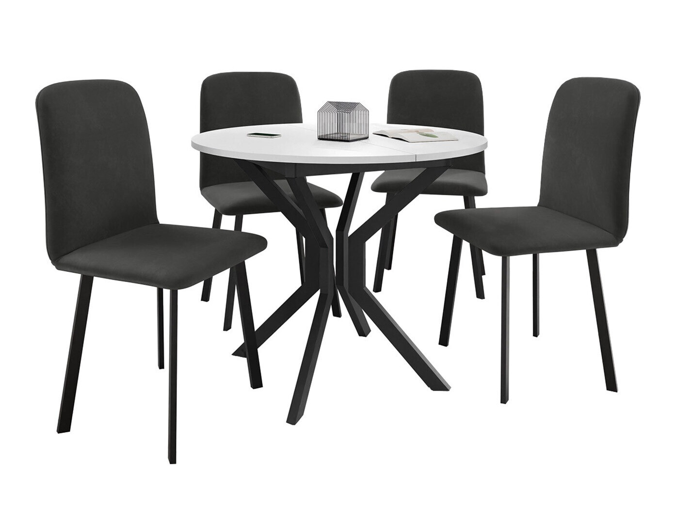 Set de mese Edmond 118 (Alb + Negru)
