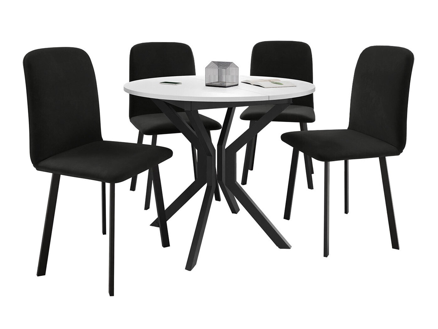 Set de mese Edmond 118 (Alb + Negru)
