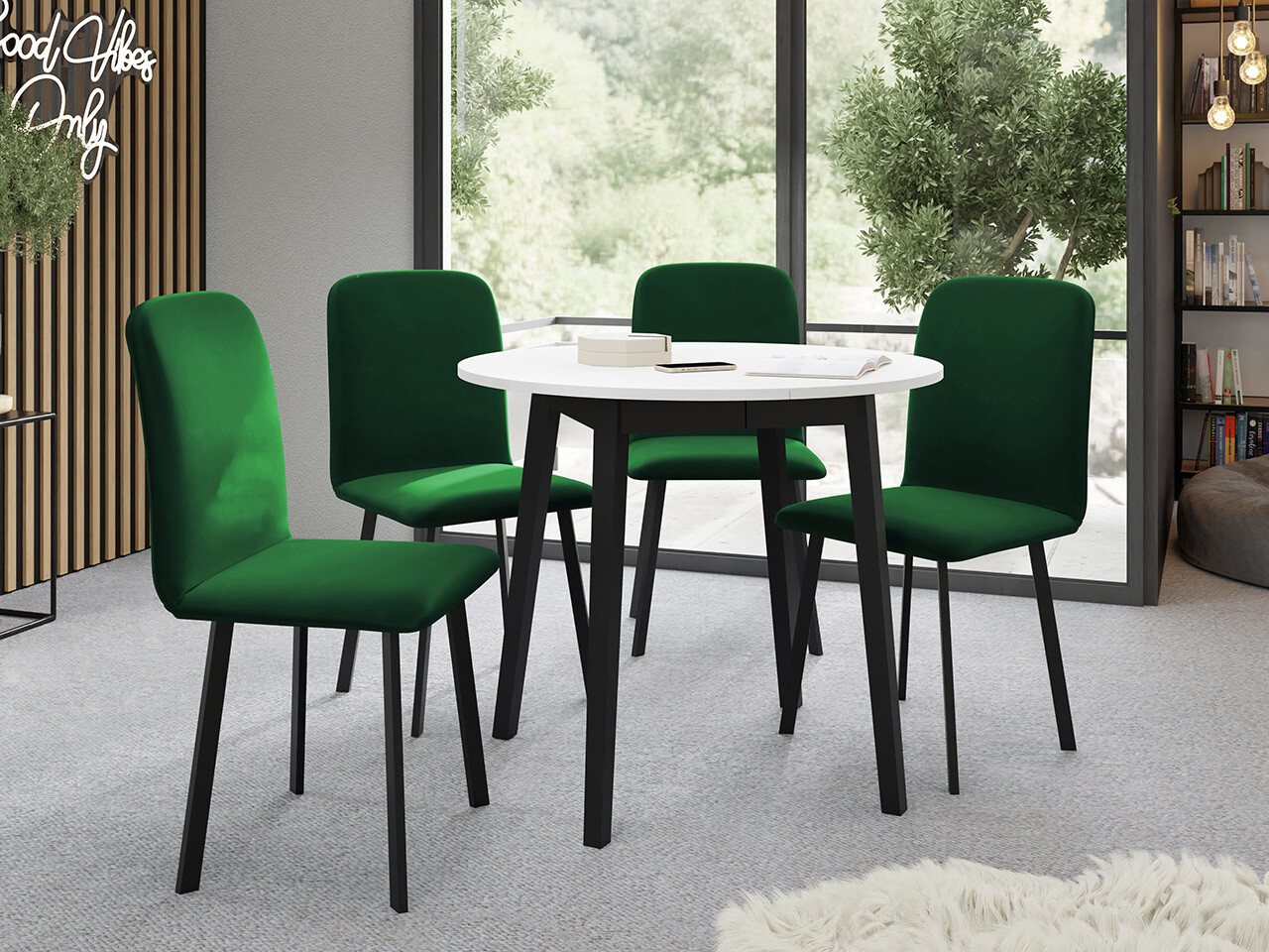 Set de mese Edmond 119 (Alb + Negru)