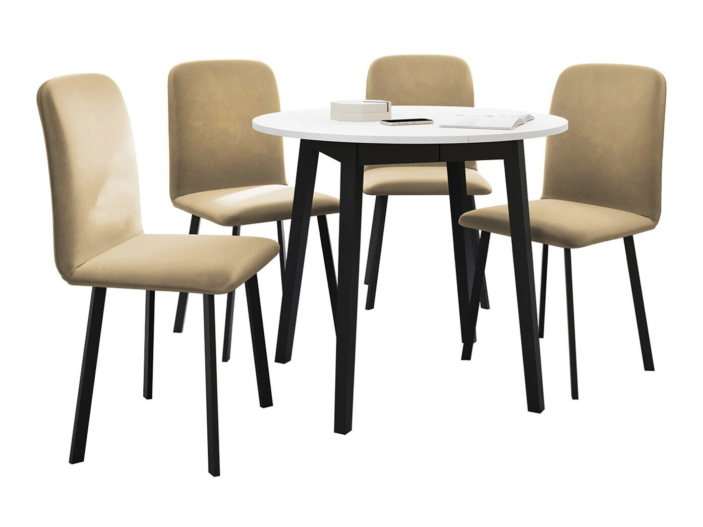 Set de mese Edmond 119 (Alb + Negru)