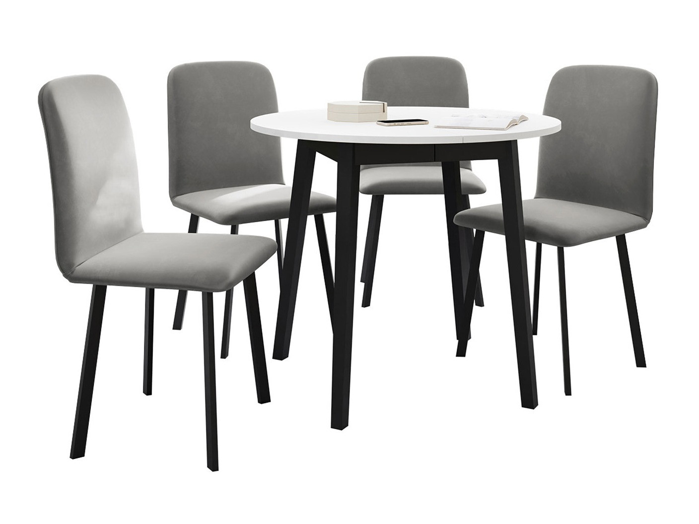 Set de mese Edmond 119 (Alb + Negru)