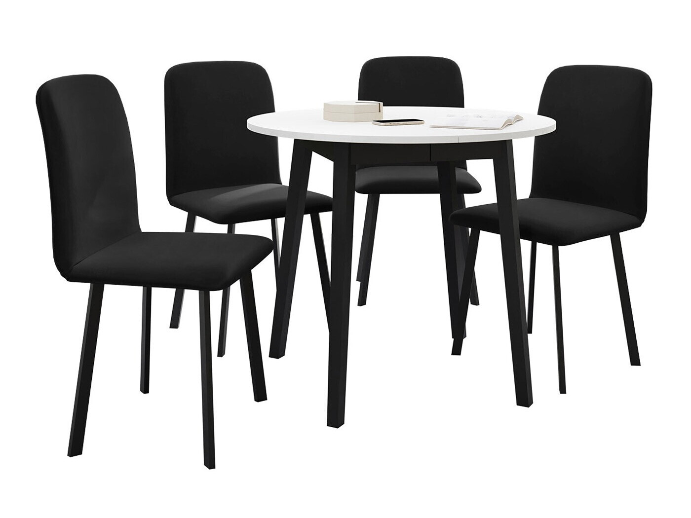 Set de mese Edmond 119 (Alb + Negru)
