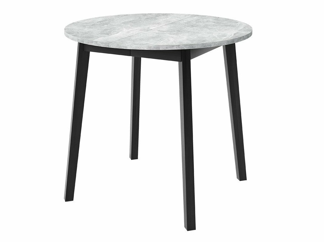 Set de mese Edmond 119 (Marmură cenușie + Negru)