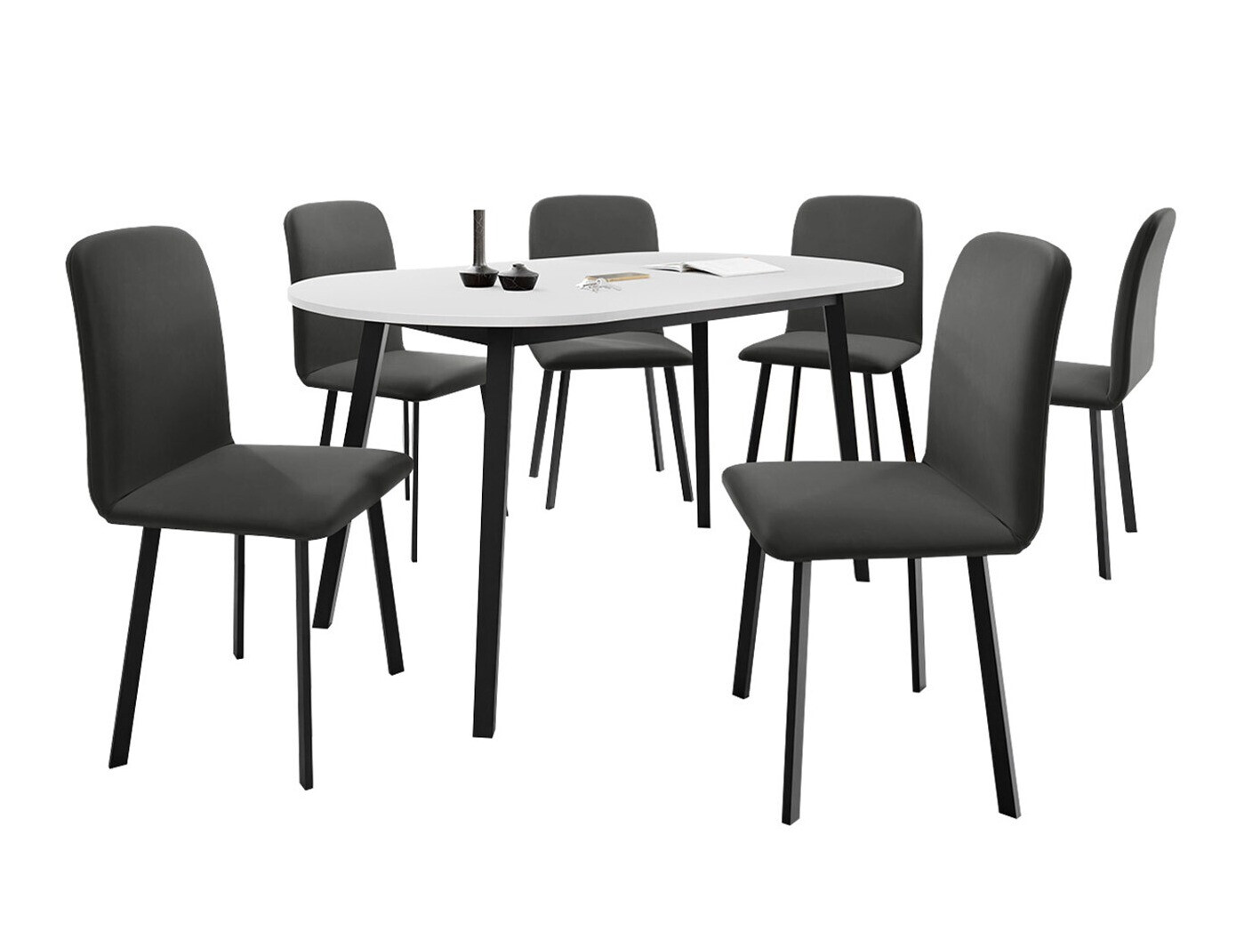 Set de mese Edmond 121 (Alb + Negru)