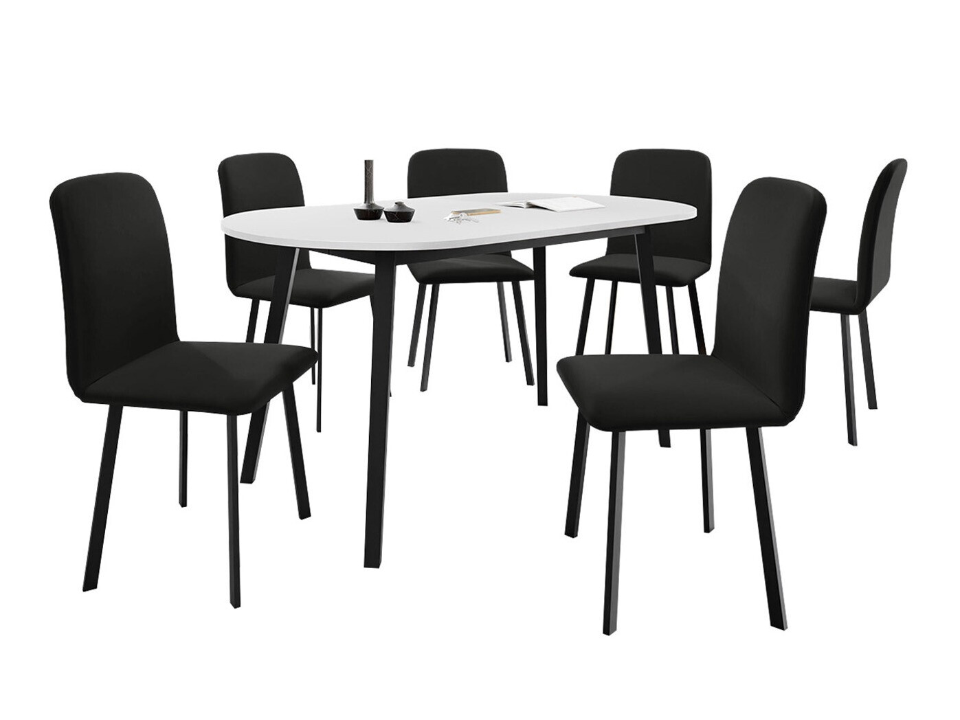 Set de mese Edmond 121 (Alb + Negru)