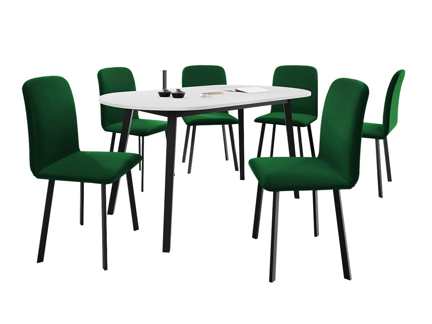 Set de mese Edmond 121 (Alb + Negru)