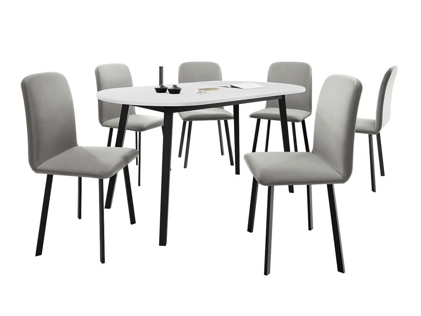 Set de mese Edmond 121 (Alb + Negru)