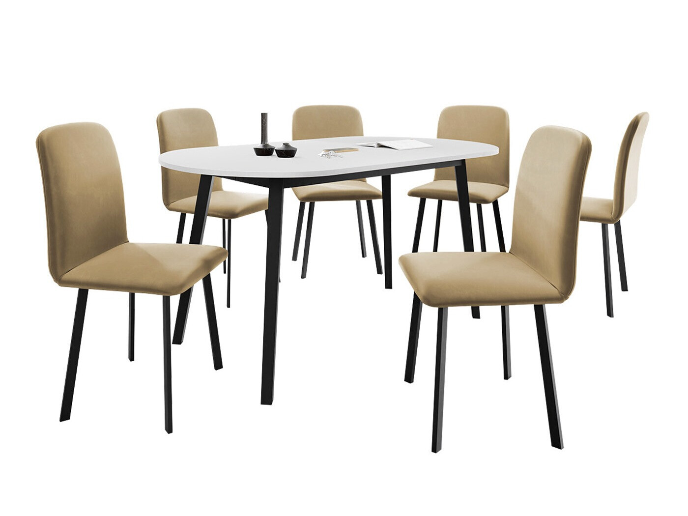 Set de mese Edmond 121 (Alb + Negru)