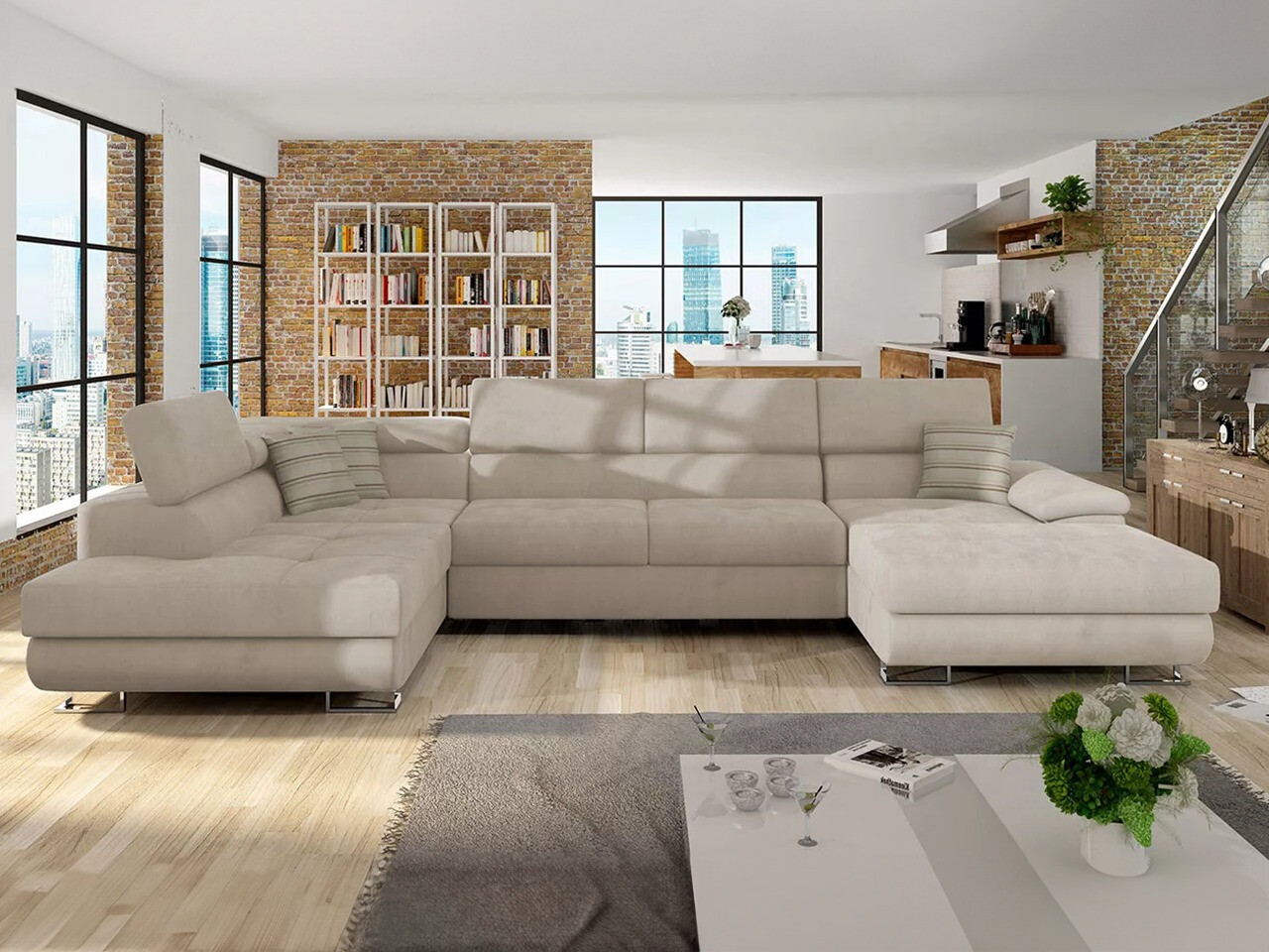 Colțar Comfivo Ruta IV (Uttario Velvet 2979 + Senegal 825)