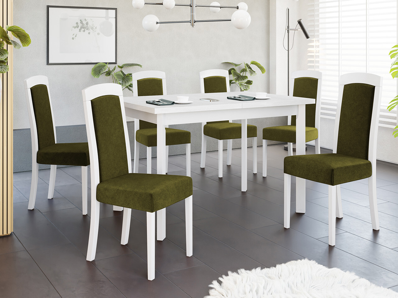 Set de mese Victorville 351 (Alb)