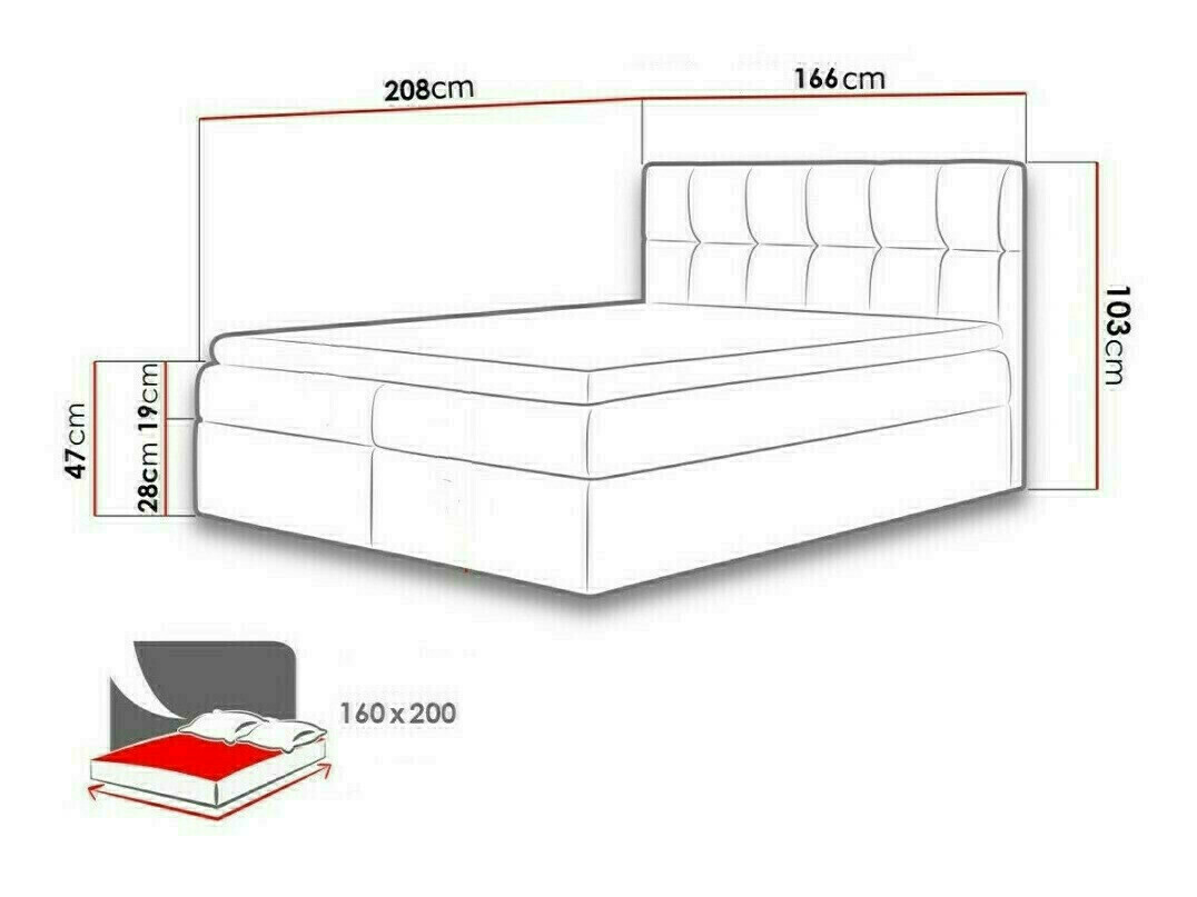 Pat boxspring Aedes (Rico 23)