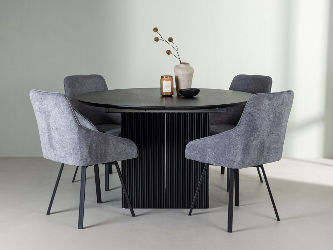Set de mese Dallas 4335 (Negru + Gri inchis)