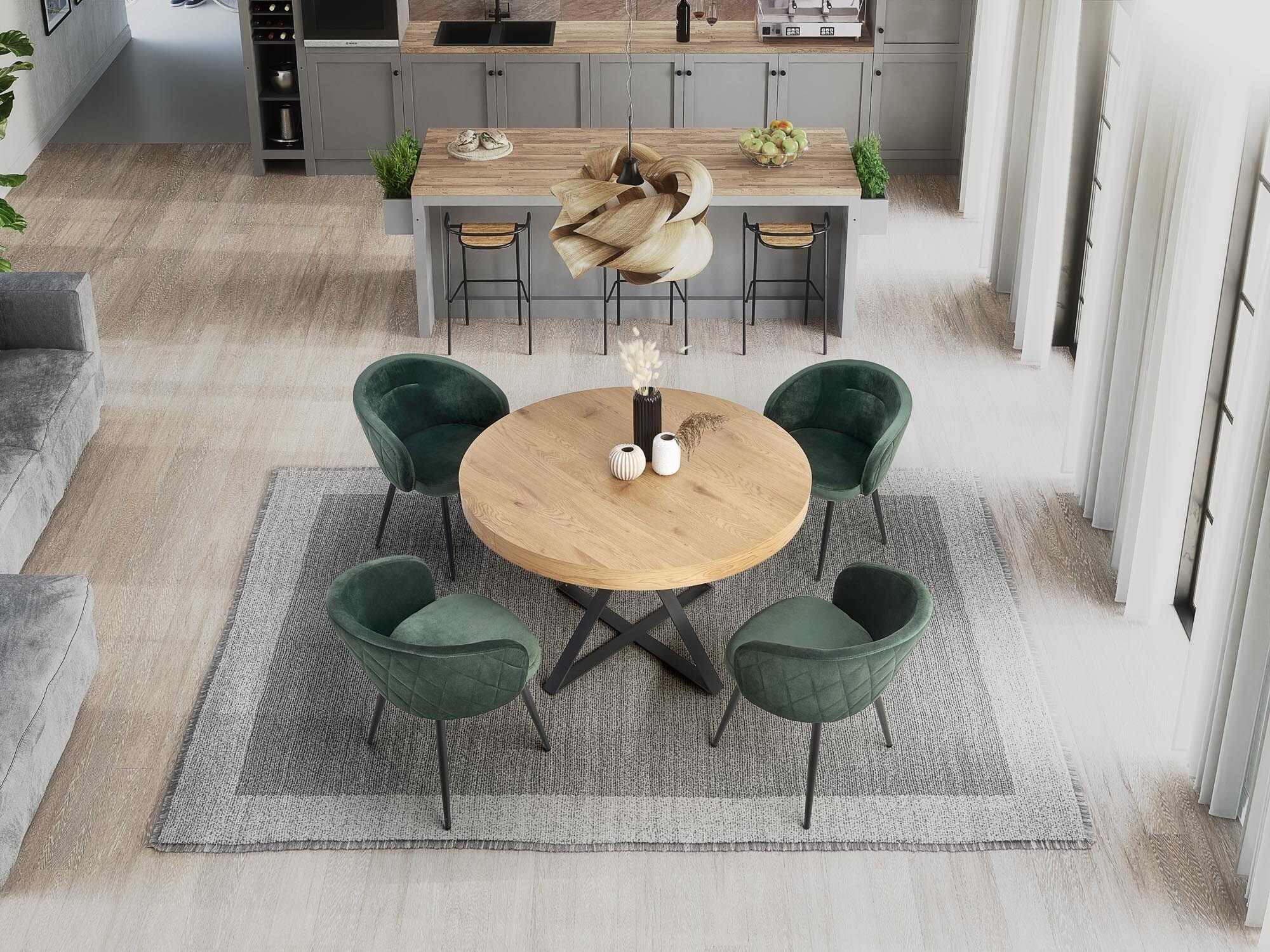 Scaun Houston 1230 (Verde închis)