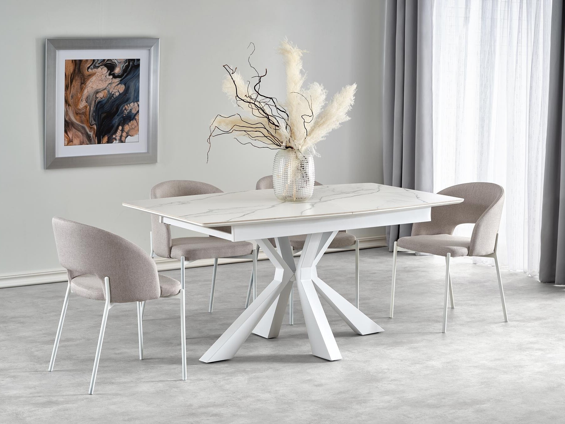 Scaun Houston 1266 (Crem + Alb)
