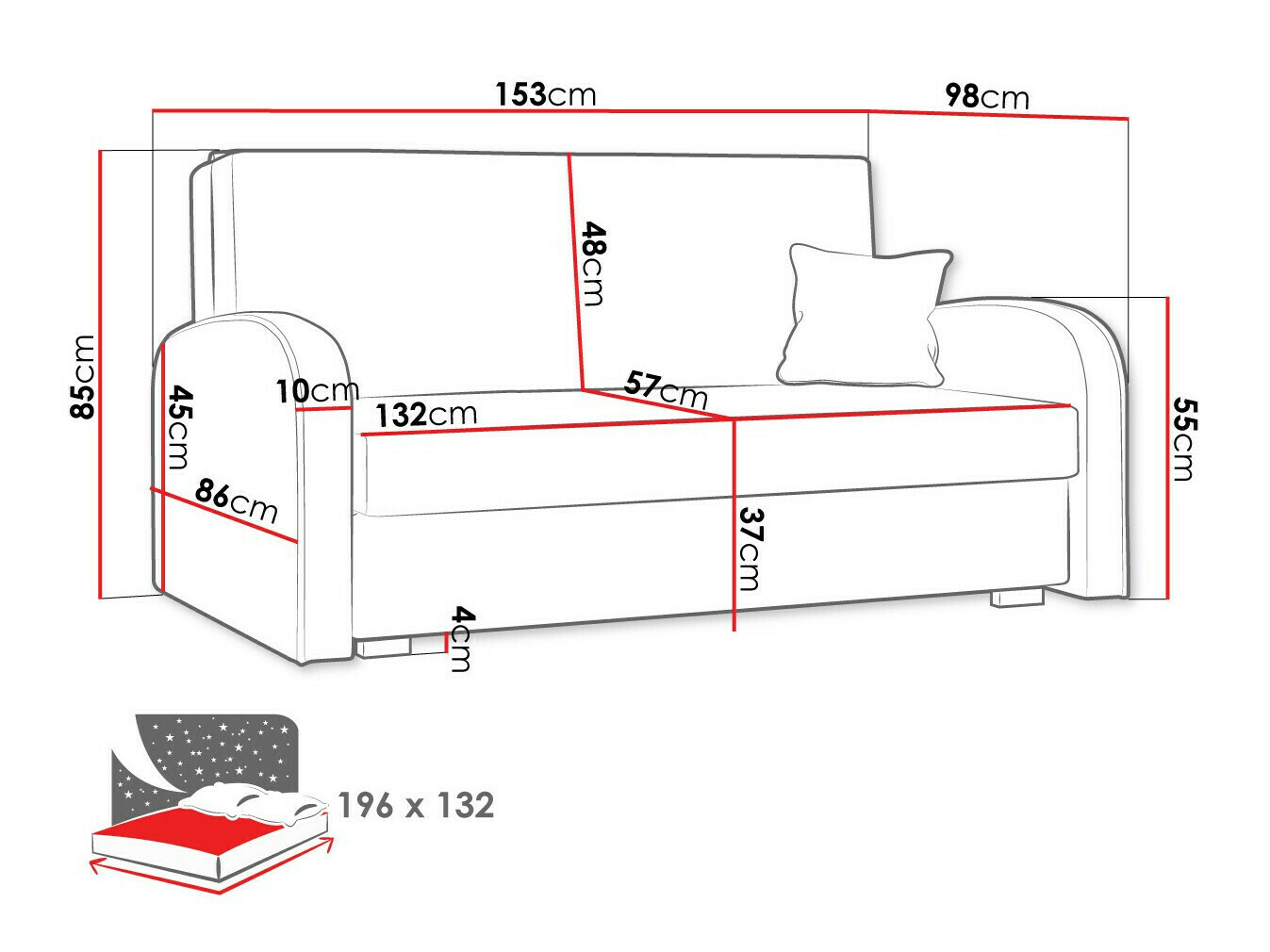 Canapea extensibilă Galona III (Mono 239 + Sorriso 14)