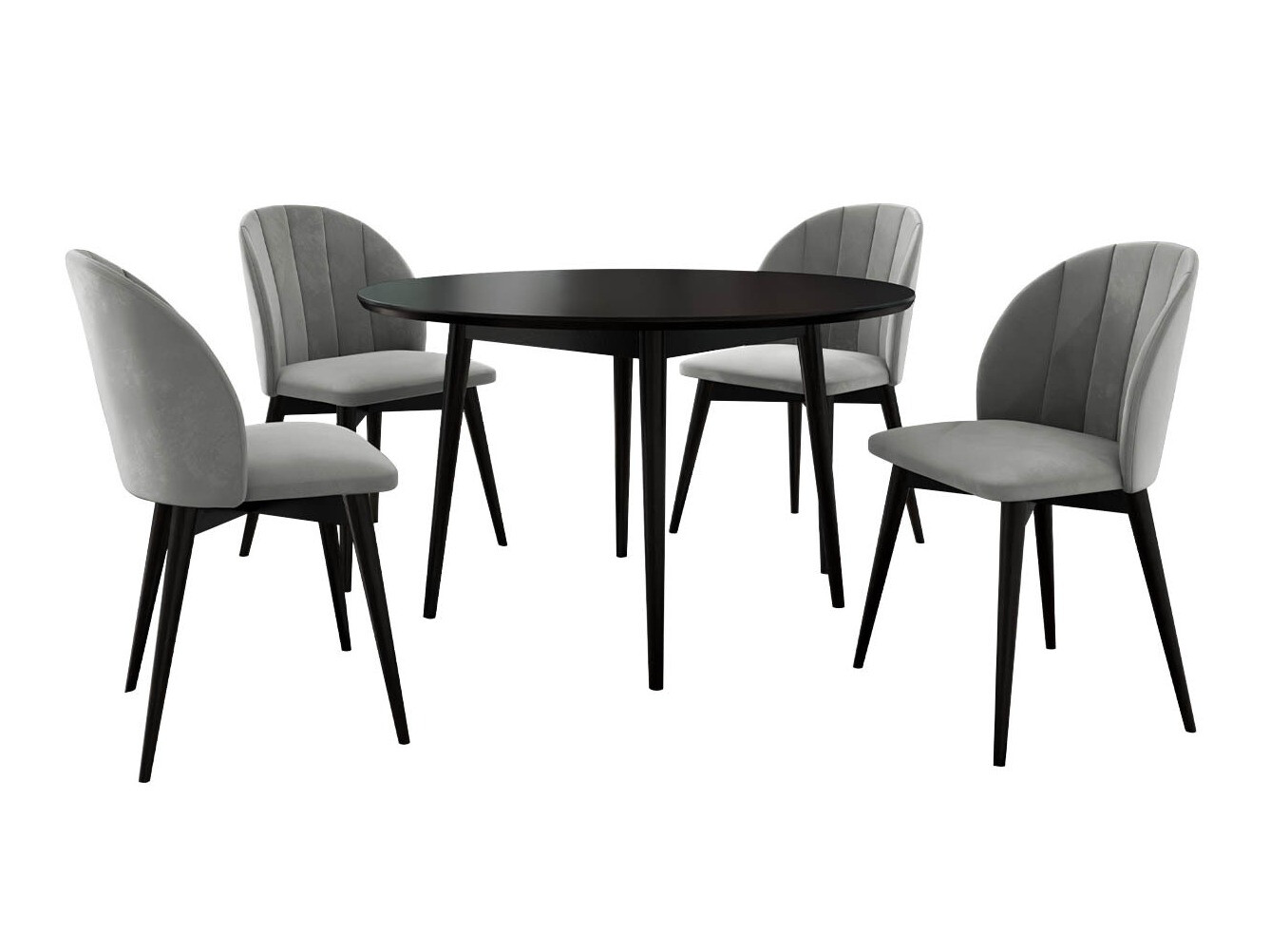 Set de mese Racine 127 (Negru + Magic Velvet 2217)