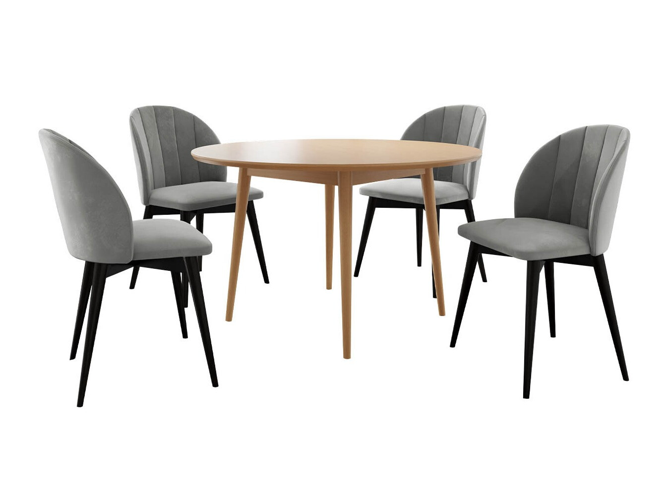 Set de mese Racine 127 (Negru + Magic Velvet 2217)