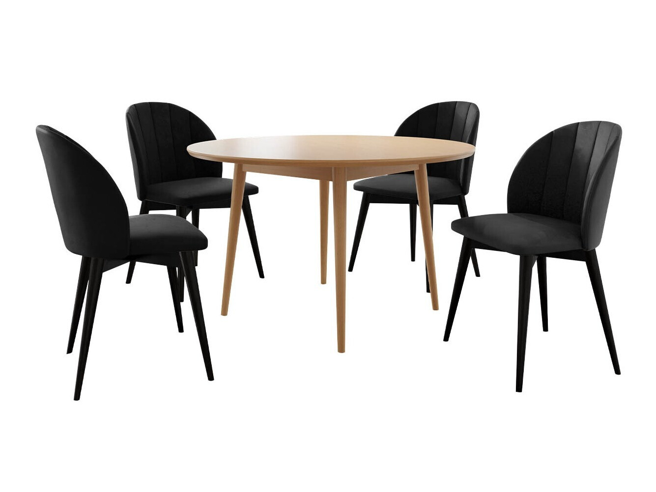 Set de mese Racine 127 (Negru + Magic Velvet 2219)