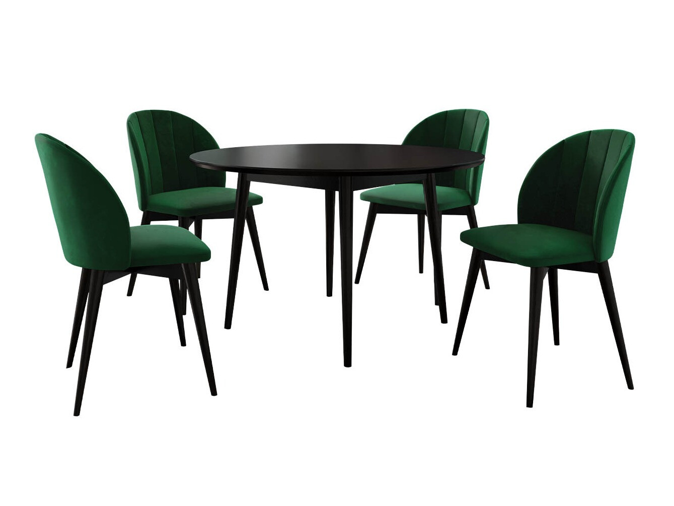 Set de mese Racine 127 (Negru + Magic Velvet 2225)