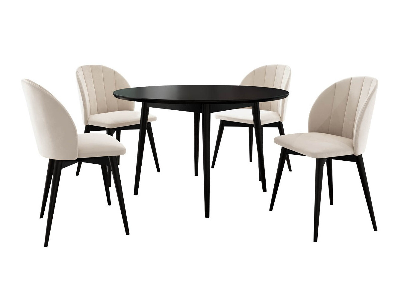 Set de mese Racine 127 (Negru + Magic Velvet 2250)