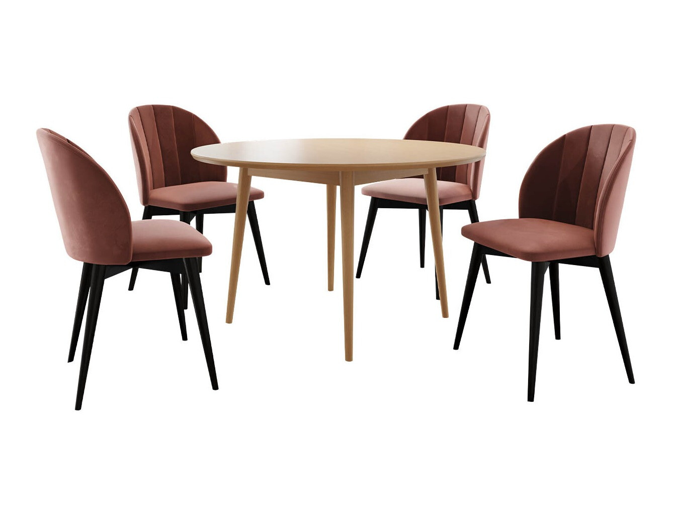 Set de mese Racine 127 (Negru + Magic Velvet 2258)