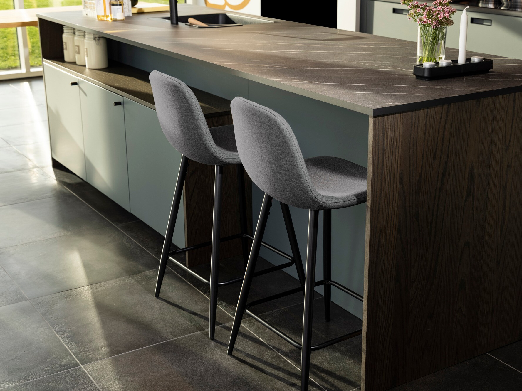 Scaun de bar Norsica 175 (Gri)