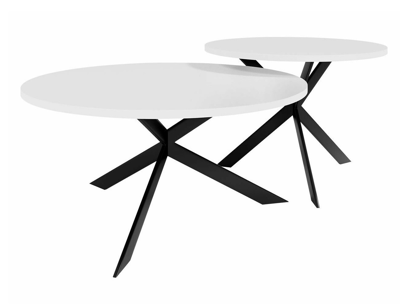 Set de măsuțe de cafea Oswego 108 (Alb + Negru)