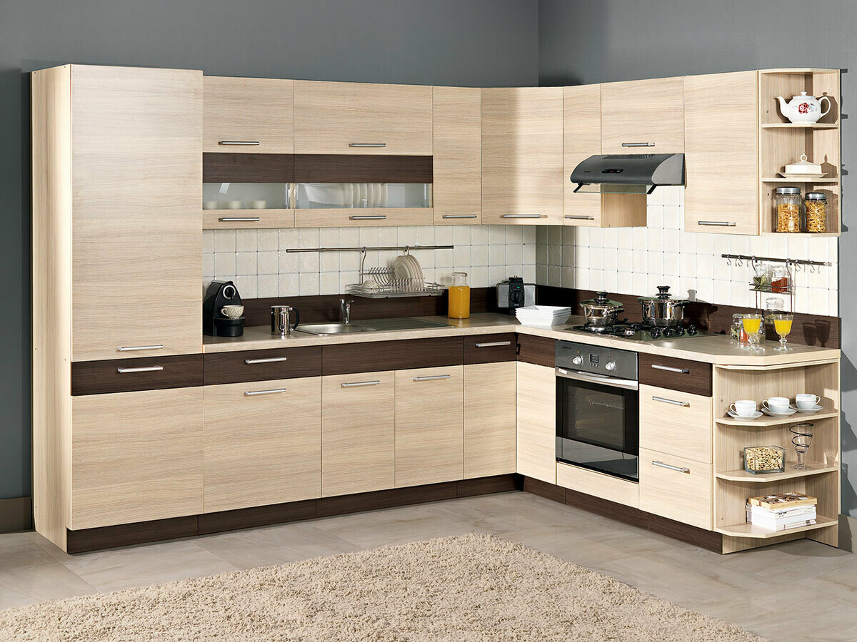 Dulap modular de colț pentru perete Mode Light 108