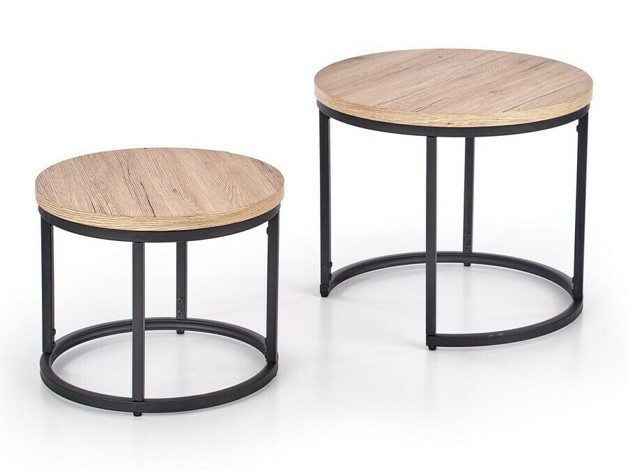Set de măsuțe de cafea Houston 951 (Stejar San Remo + Negru)