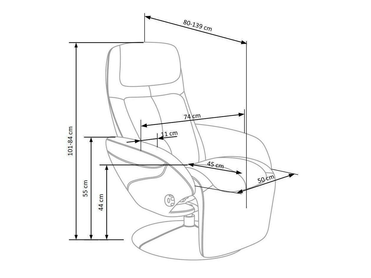 Fotoliu recliner Houston 492 (Bej)
