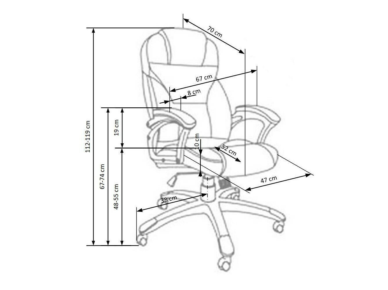 Scaun de birou Houston 189 (Gri)