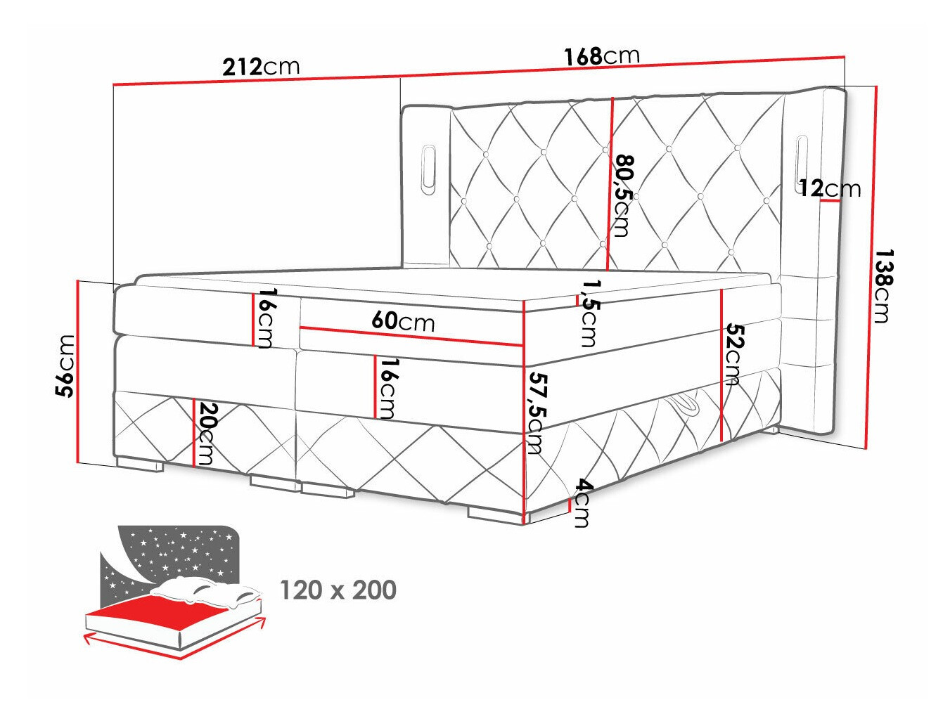 Pat boxspring Historia (Kameleon 09)