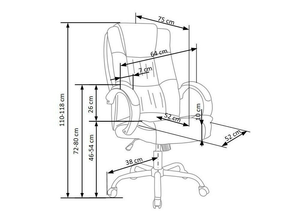 Scaun de birou Houston 243 (Negru)