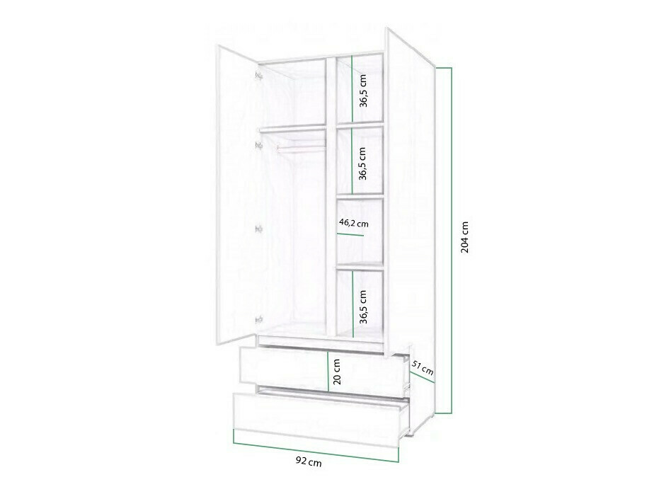 Dulap Cirdora 101 (Alb)