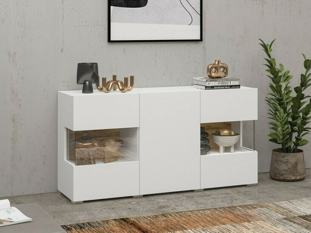 Bufet Revmiru 102 (Alb + Stejar Wotan)