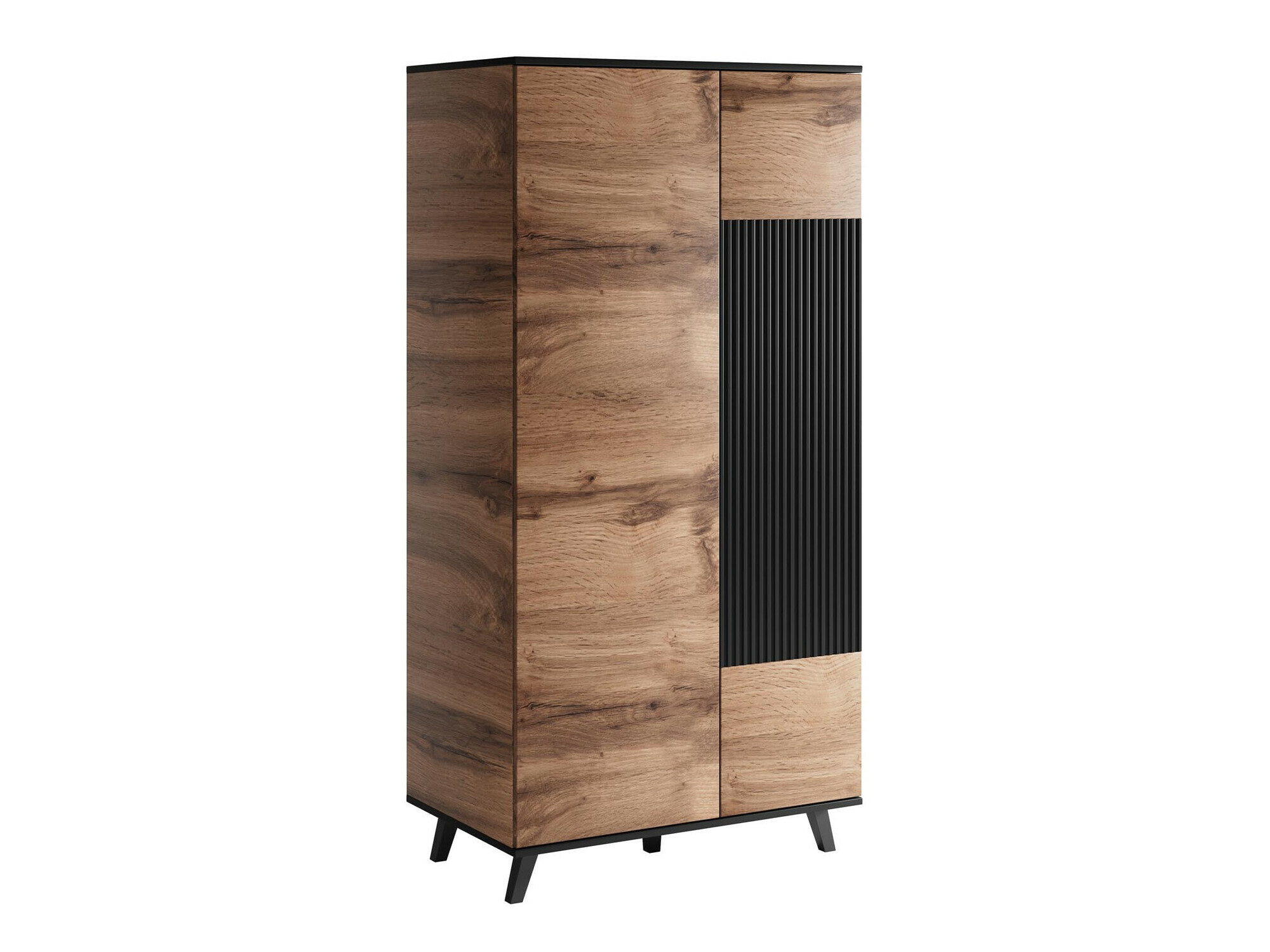 Dulap Luelia 113 (Negru + Stejar Wotan)