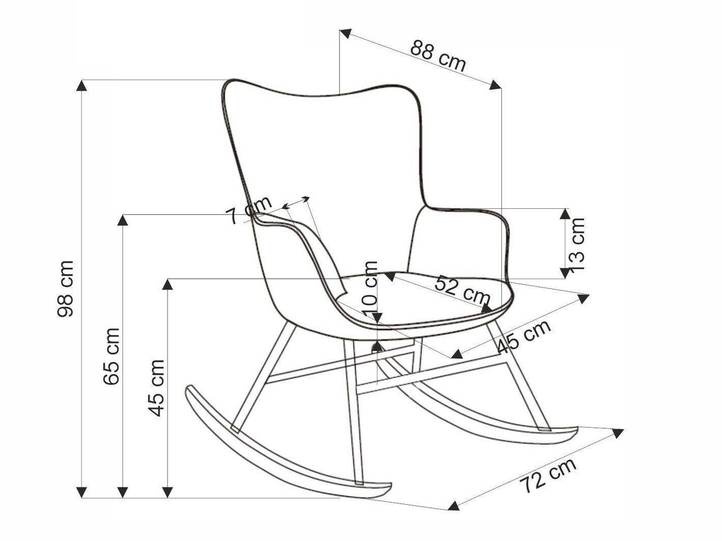 Scaun balansoar Houston 1611 (Bej)