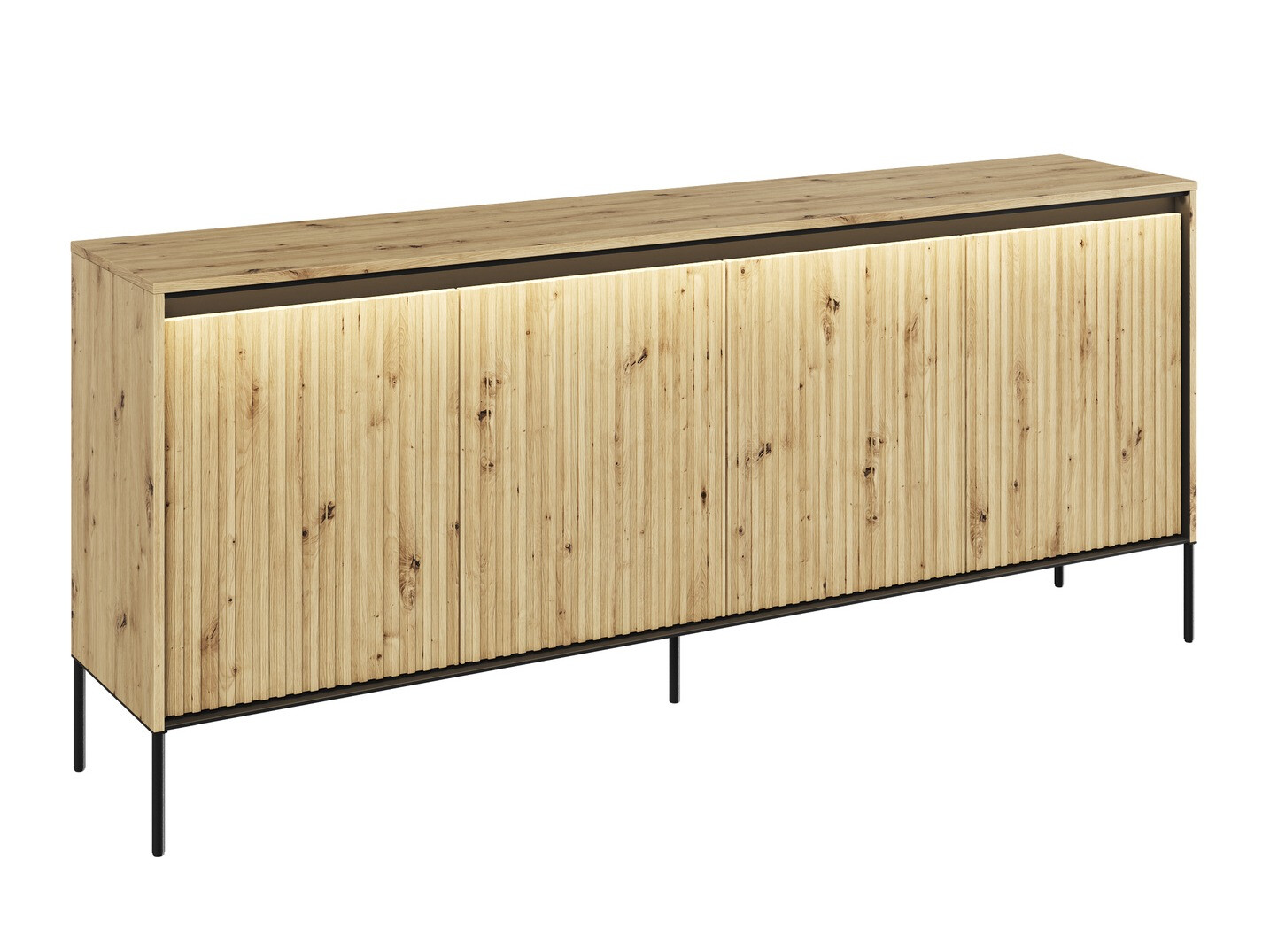 Bufet Fernolu 103 (Stejar artizan + Negru)
