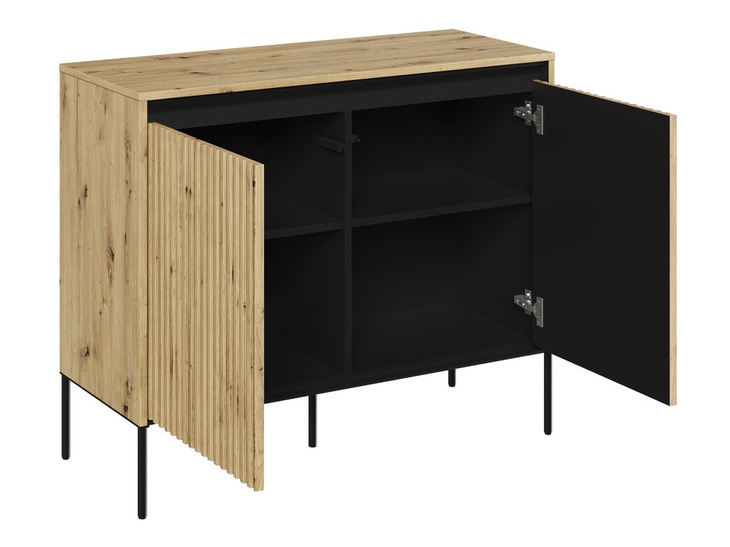 Bufet Fernolu 101 (Stejar artizan + Negru)