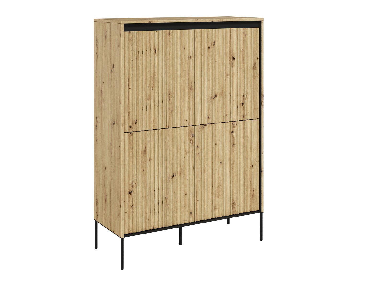 Bufet Fernolu 102 (Stejar artizan + Negru)