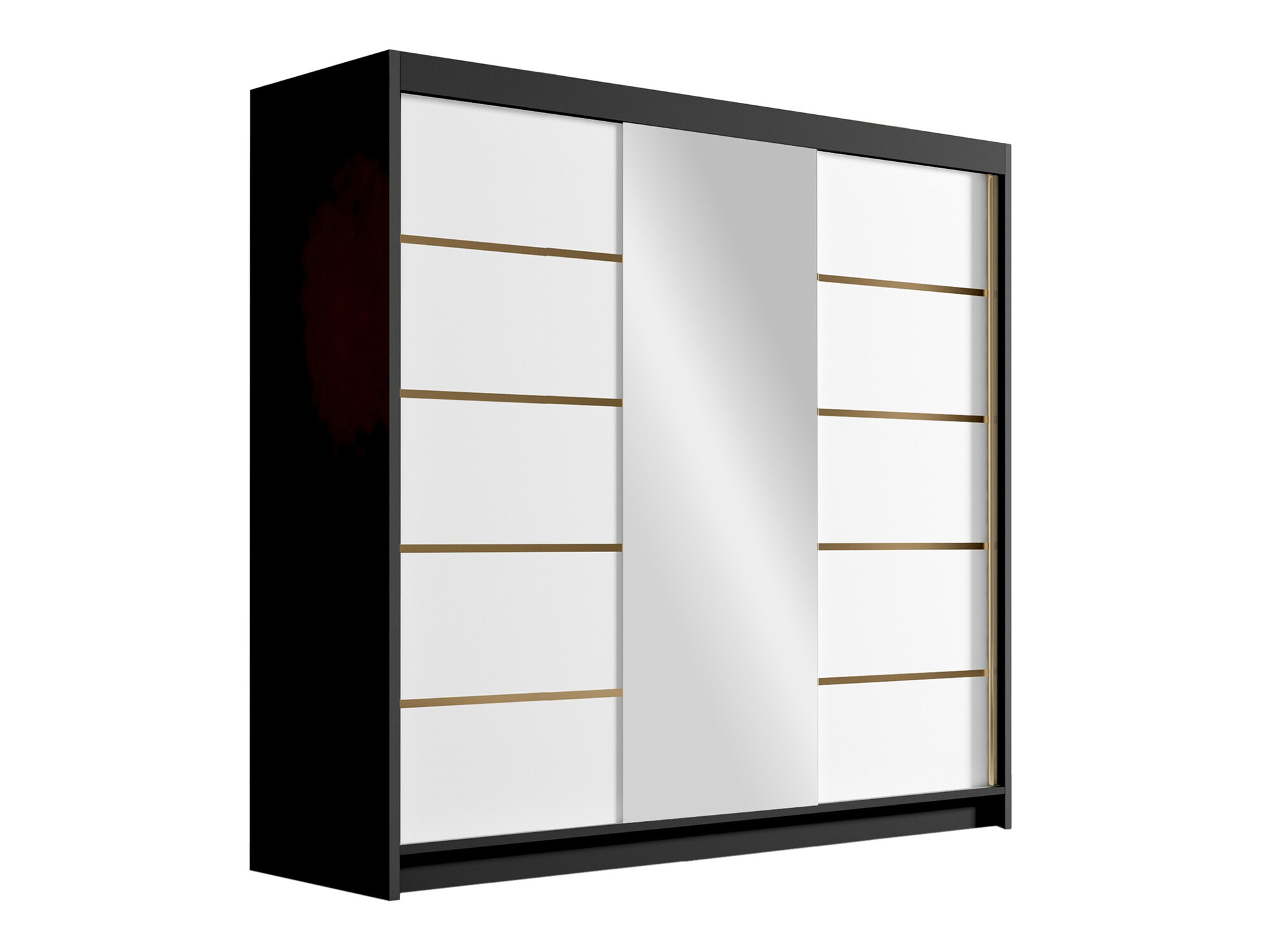 Dulap Closico Plenor VI (Negru + Alb)