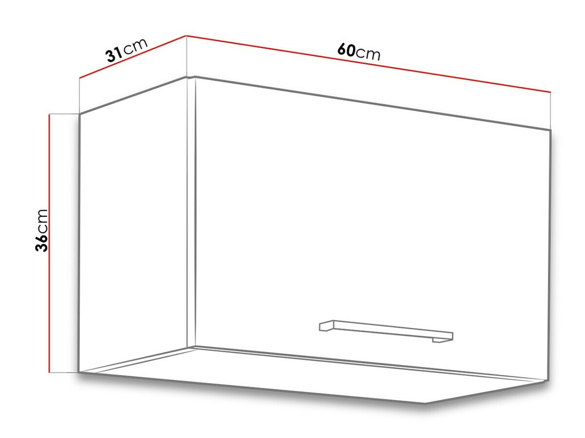 Dulap de perete modular Wood White 111