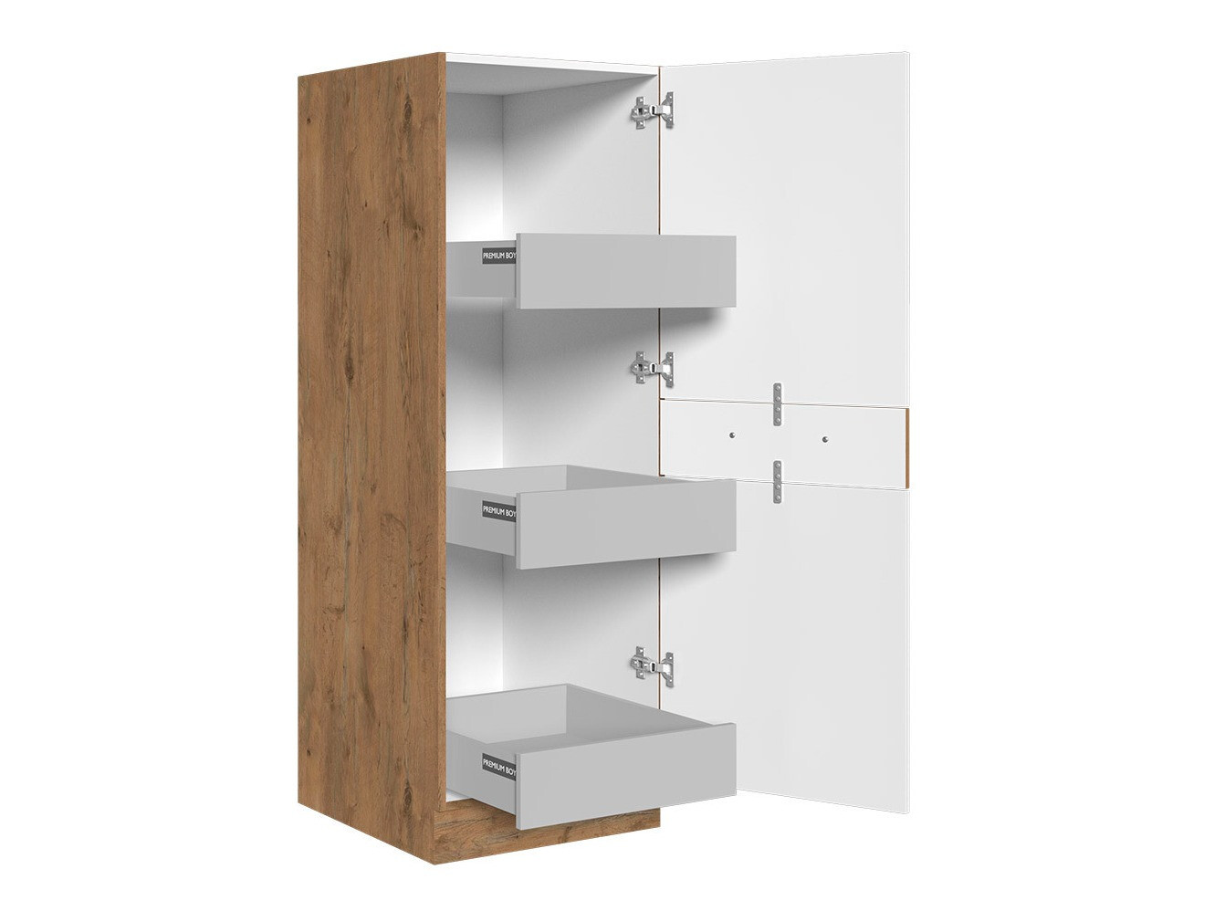 Dulap modular cu sertar și uși Wood Grey 100
