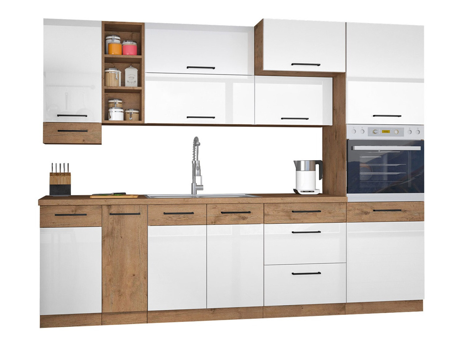 Set de bucătărie modular Wood White 137