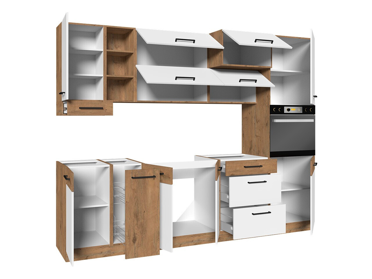Set de bucătărie modular Wood White 137