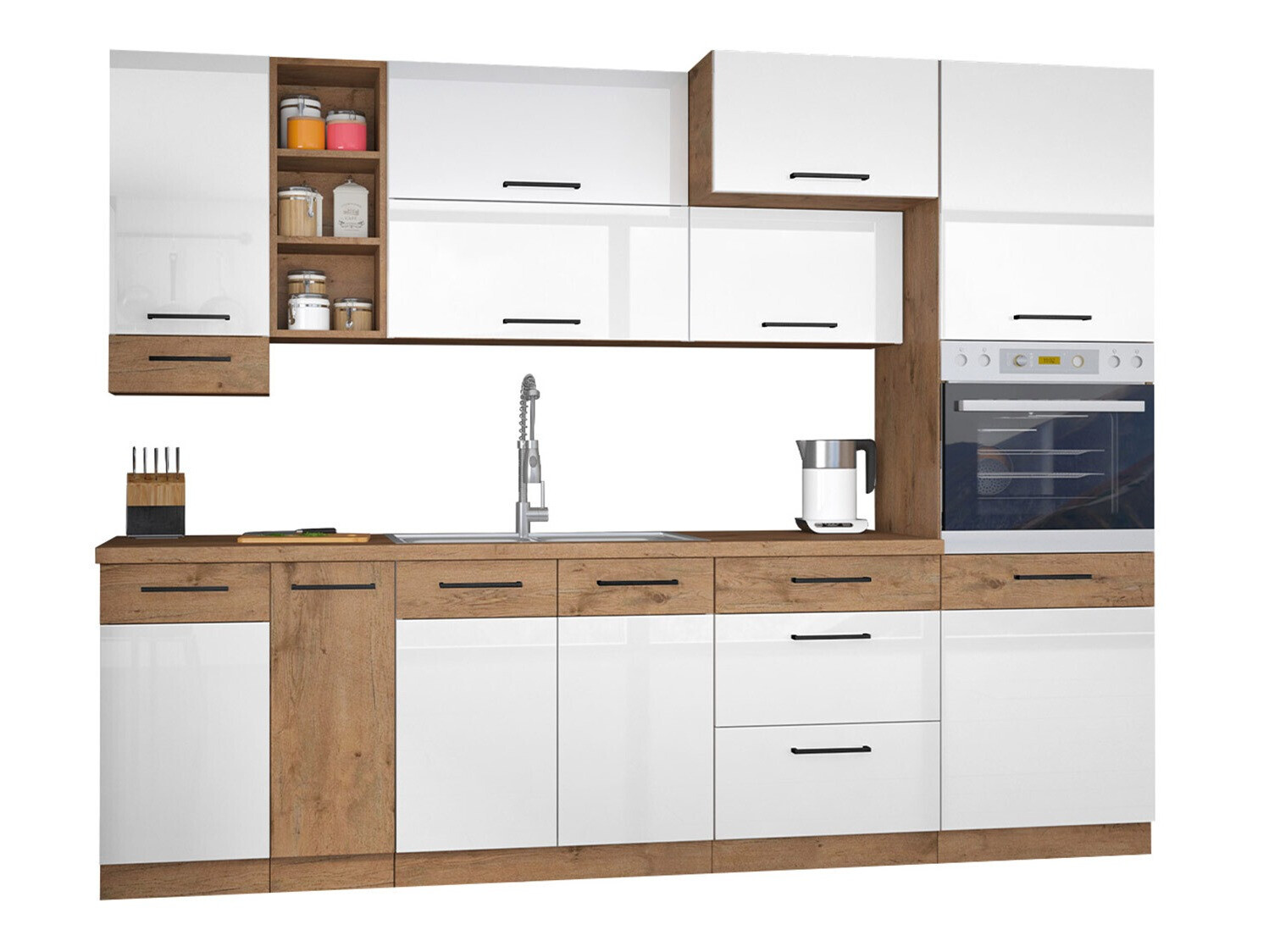 Set de bucătărie modular Wood White 137