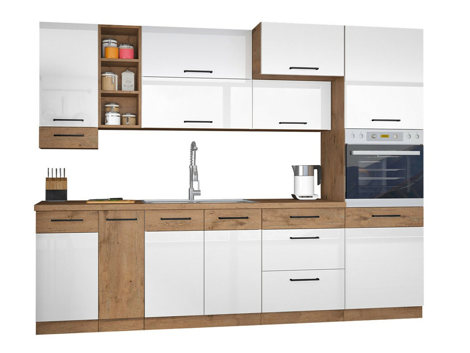 Set de bucătărie modular Wood White 137
