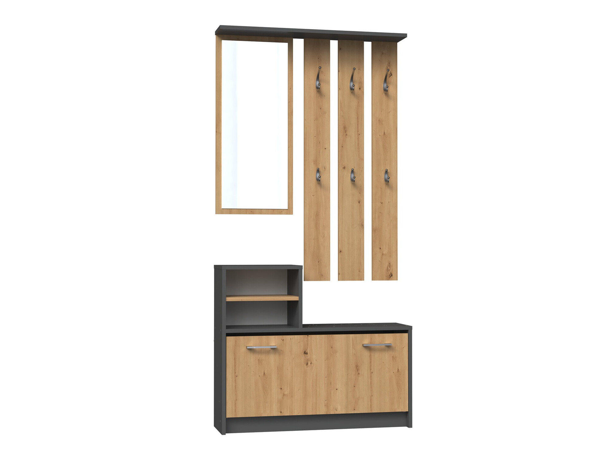Set de hol Mandeville 144 (Stejar artizan + Antracit)